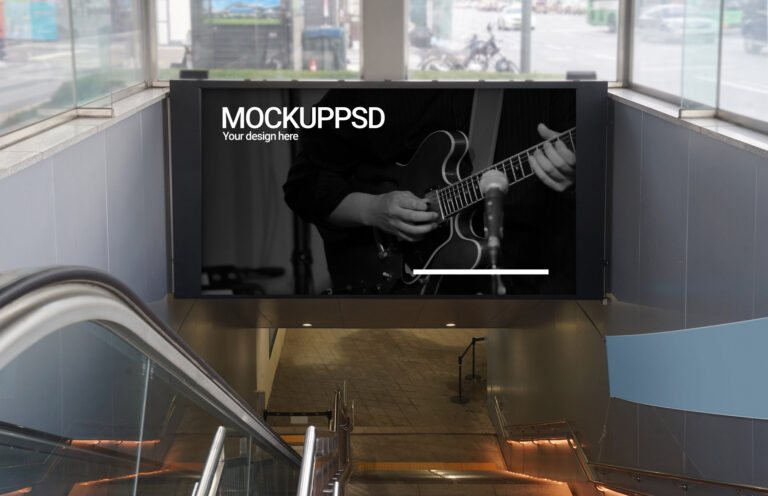 Subway Scenery and Advertising Mockup